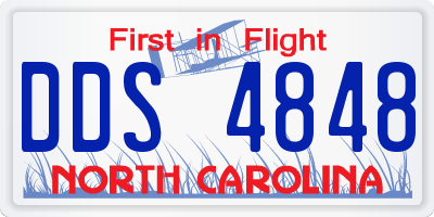 NC license plate DDS4848