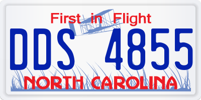 NC license plate DDS4855