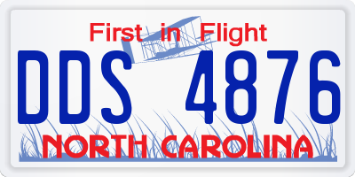 NC license plate DDS4876