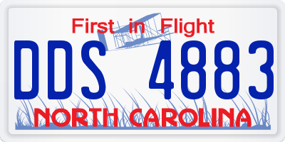 NC license plate DDS4883