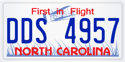 NC license plate DDS4957
