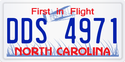 NC license plate DDS4971
