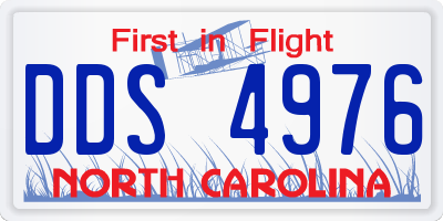 NC license plate DDS4976