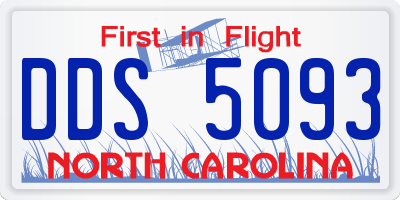 NC license plate DDS5093