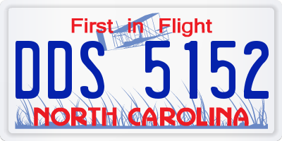 NC license plate DDS5152
