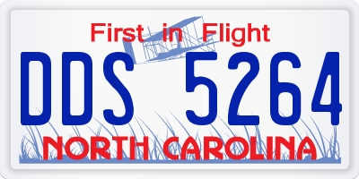 NC license plate DDS5264