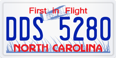 NC license plate DDS5280