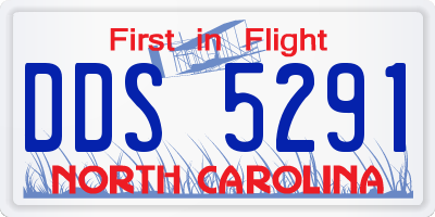 NC license plate DDS5291
