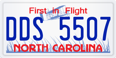 NC license plate DDS5507