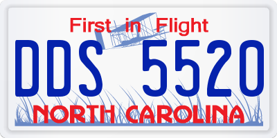 NC license plate DDS5520