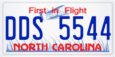NC license plate DDS5544