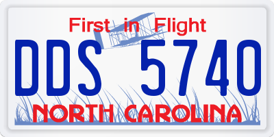 NC license plate DDS5740