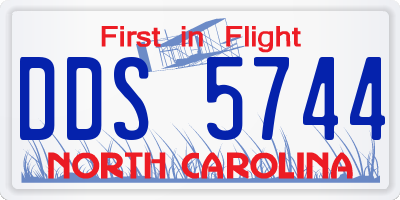 NC license plate DDS5744