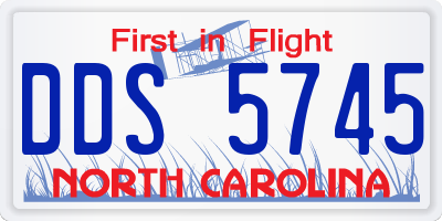 NC license plate DDS5745