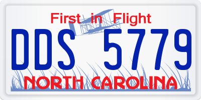 NC license plate DDS5779