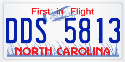 NC license plate DDS5813