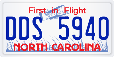 NC license plate DDS5940