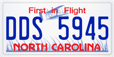 NC license plate DDS5945