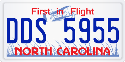 NC license plate DDS5955