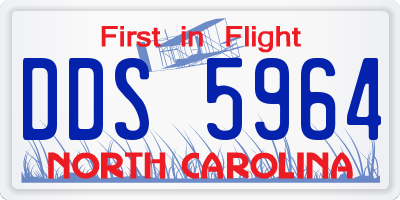 NC license plate DDS5964