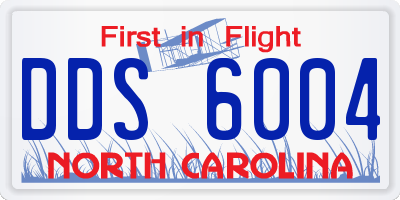 NC license plate DDS6004