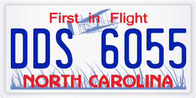 NC license plate DDS6055