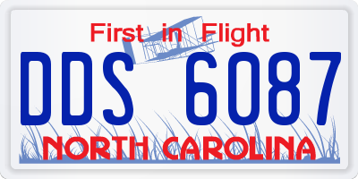 NC license plate DDS6087