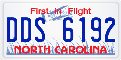NC license plate DDS6192