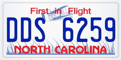 NC license plate DDS6259