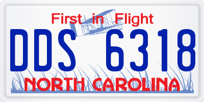 NC license plate DDS6318