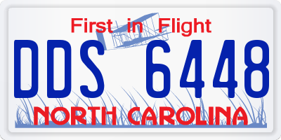 NC license plate DDS6448