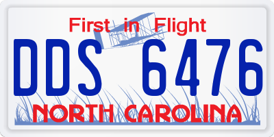 NC license plate DDS6476