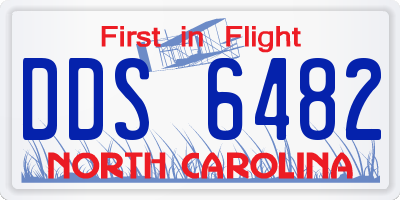 NC license plate DDS6482