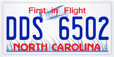 NC license plate DDS6502