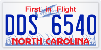 NC license plate DDS6540