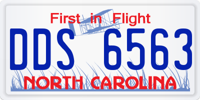 NC license plate DDS6563