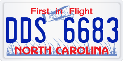 NC license plate DDS6683