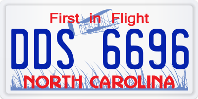 NC license plate DDS6696