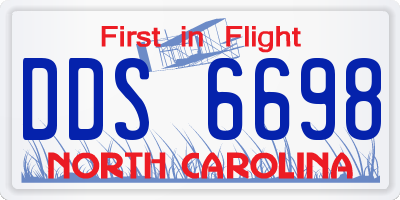 NC license plate DDS6698