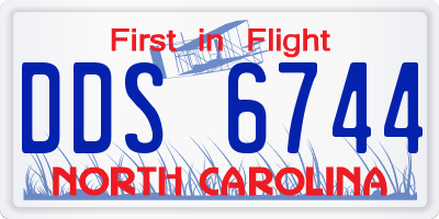 NC license plate DDS6744