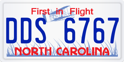 NC license plate DDS6767