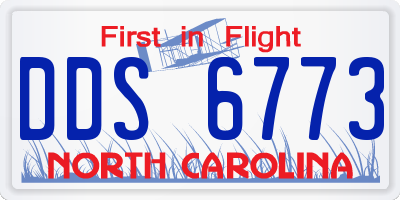 NC license plate DDS6773