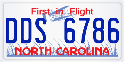 NC license plate DDS6786