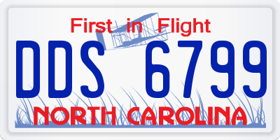 NC license plate DDS6799