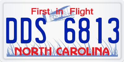 NC license plate DDS6813