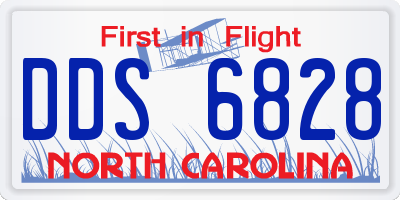 NC license plate DDS6828