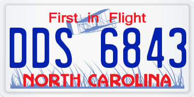 NC license plate DDS6843