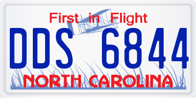 NC license plate DDS6844