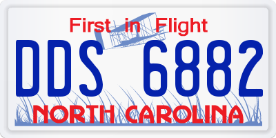 NC license plate DDS6882