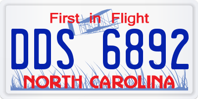 NC license plate DDS6892